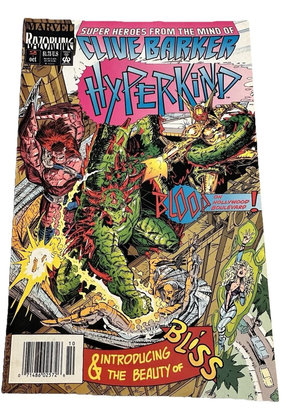 Hyperkind #2 (Marvel 1993) Clive Barker Horror Comic 90s Cult Classic X-men Htf